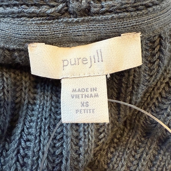 Pure J.Jill Women Size XS PETITE Cardigan Sweater Knit Safety Pin Closure NWT$99 - Picture 11 of 16